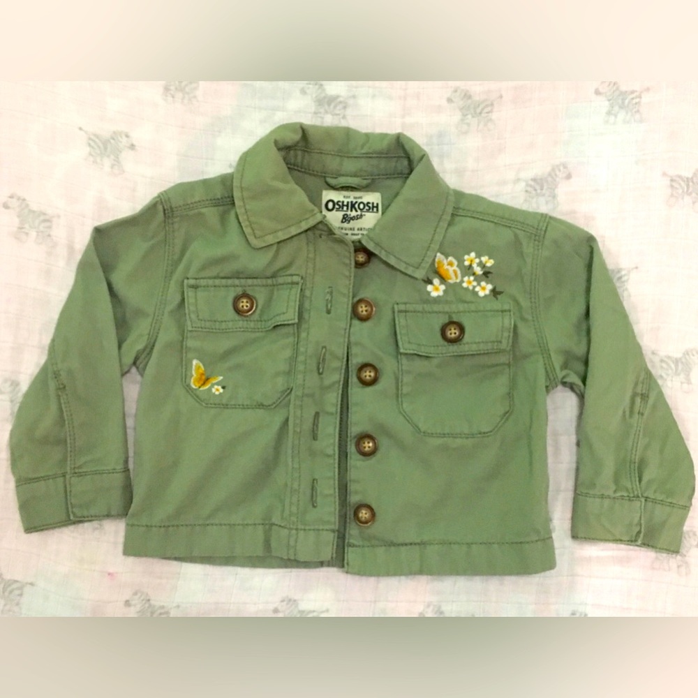25 for 25$ 2T Olive green Button up Jacket